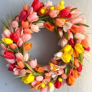 Beautiful Tulips Door Wreath